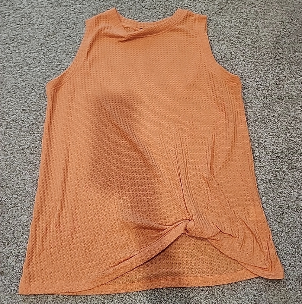 Miholl Womens Shirt Sz XL Coral Tank Top Sleeveless Solid Comfort